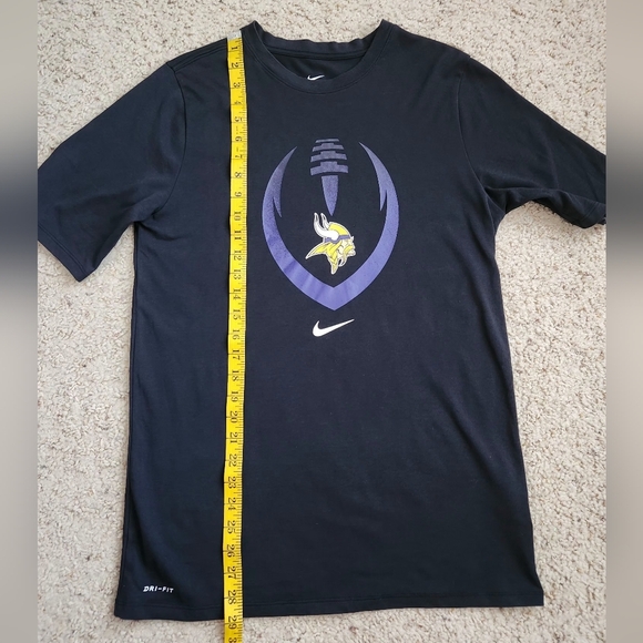 Minnesota Vikings Nike Dri-Fit Shirt Size XL Black Purple NFL Football Tee - Picture 5 of 5
